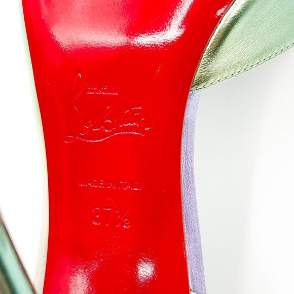 Christian Louboutin Iriza Pumps 100 Ombré Iridescent Heels EU 37.5 US 7.5 - Picture 13 of 14